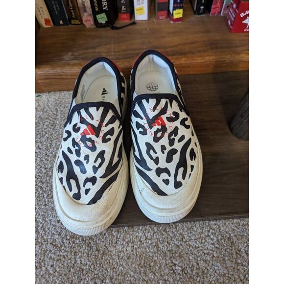 Authentic ADIDAS STELLA MCCARTNEY COURT Animal Print Canvas Shoes 6 - Picture 1 of 6